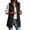 Black, variant on FAIWAD Women's Long Puffer Vest Quilted Sleeveless Zip Up Jacket Lightweight Stand Collar Casual Fall Winter Layering Outerwear