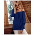 thumbnail image 1 of Pull-over à Manches Longues pour Femmes Pull-over Bouffant Solide, 1 of 6