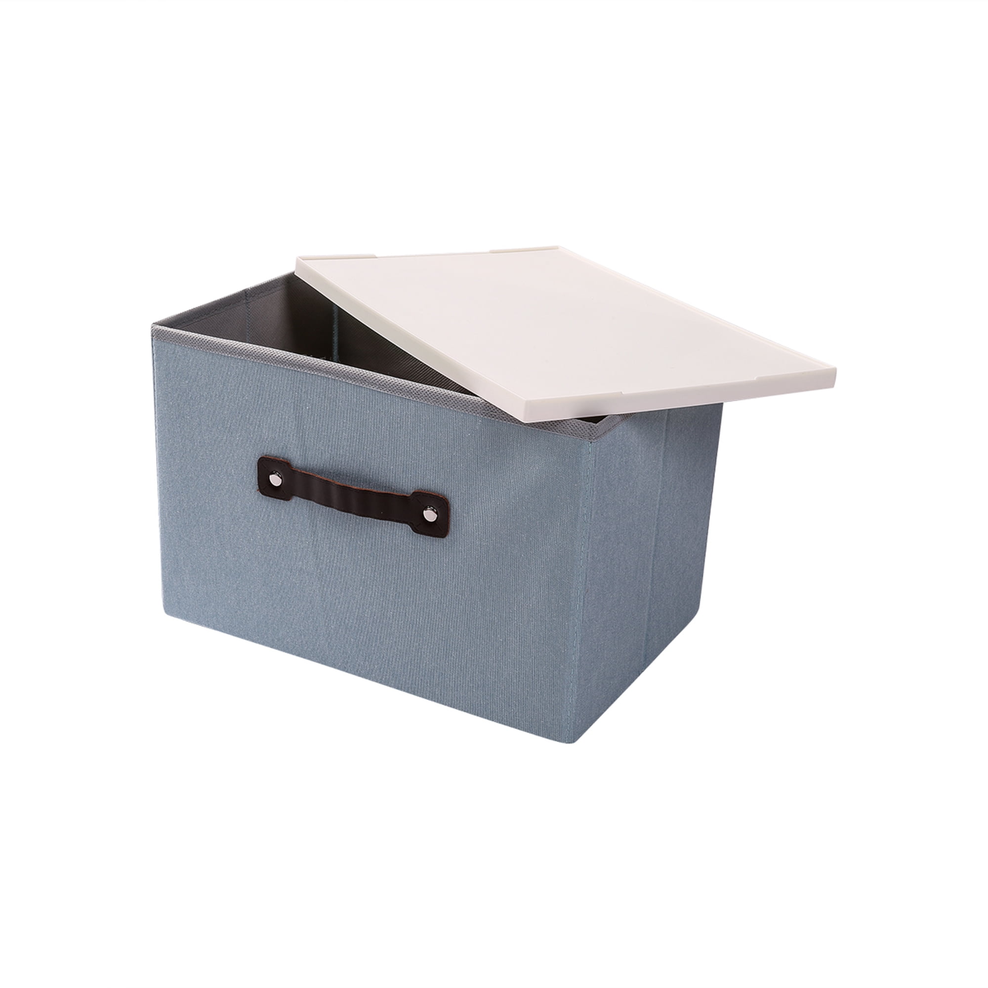 Sunloudy 1pc Storage Bin with Lid, Closet Organizer Bins Decorative