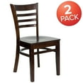 thumbnail image 3 of 2 Pk. HERCULES Series Ladder Back Walnut Wood Restaurant Chair, 3 of 8