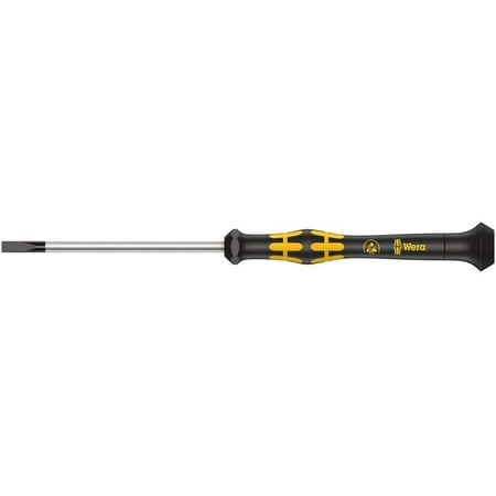 

WERA 05030107001 1578 A ESD Kraftform Micro Screwdriver for Slotted Screws 0.80 x 4 x 80 mm