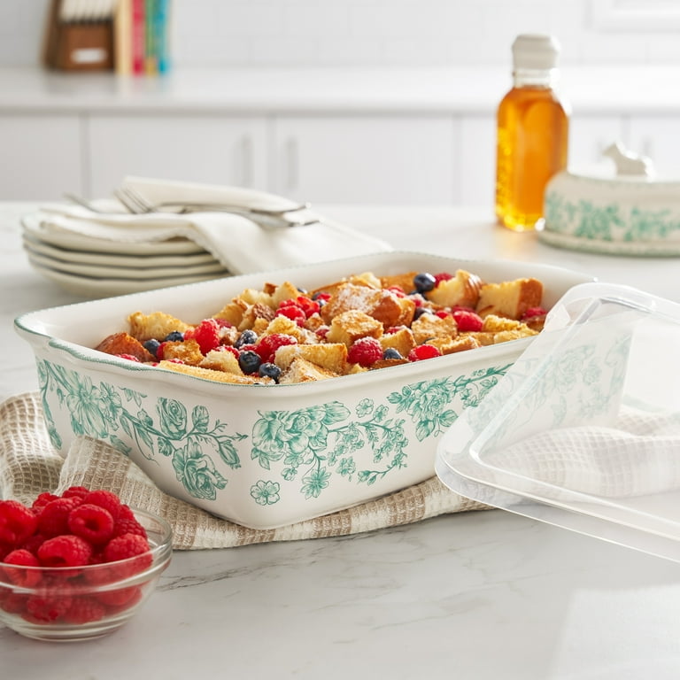 The Pioneer Woman Agatha Rectangular Baker with Lid, 9