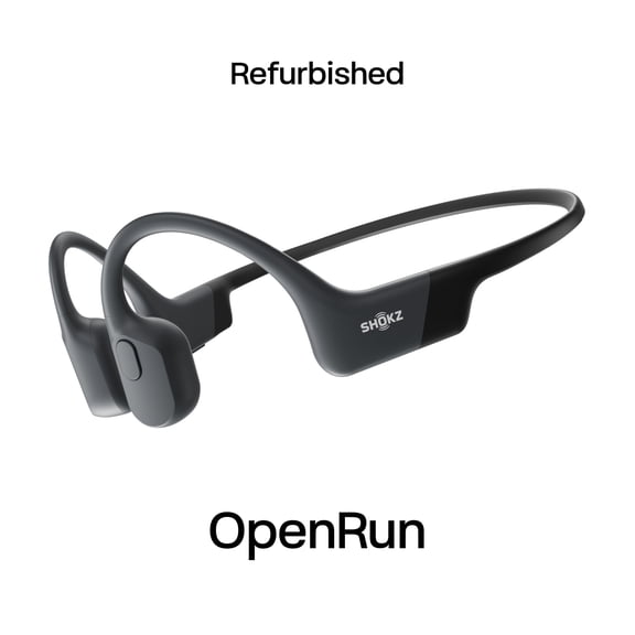 Restored Shokz OpenRun Bone Conduction Waterproof Bluetooth Sports Headphones, Black