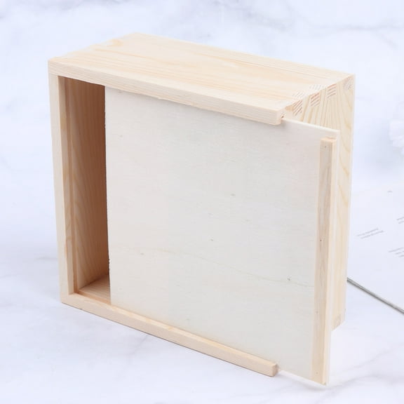 MIPCASE Wooden Jewelry Box Wooden Box Simple Design Wood Container for Anniversaries