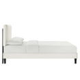 thumbnail image 3 of Modway Zahra Channel Tufted Performance Velvet Queen Platform Bed in White, 3 of 8
