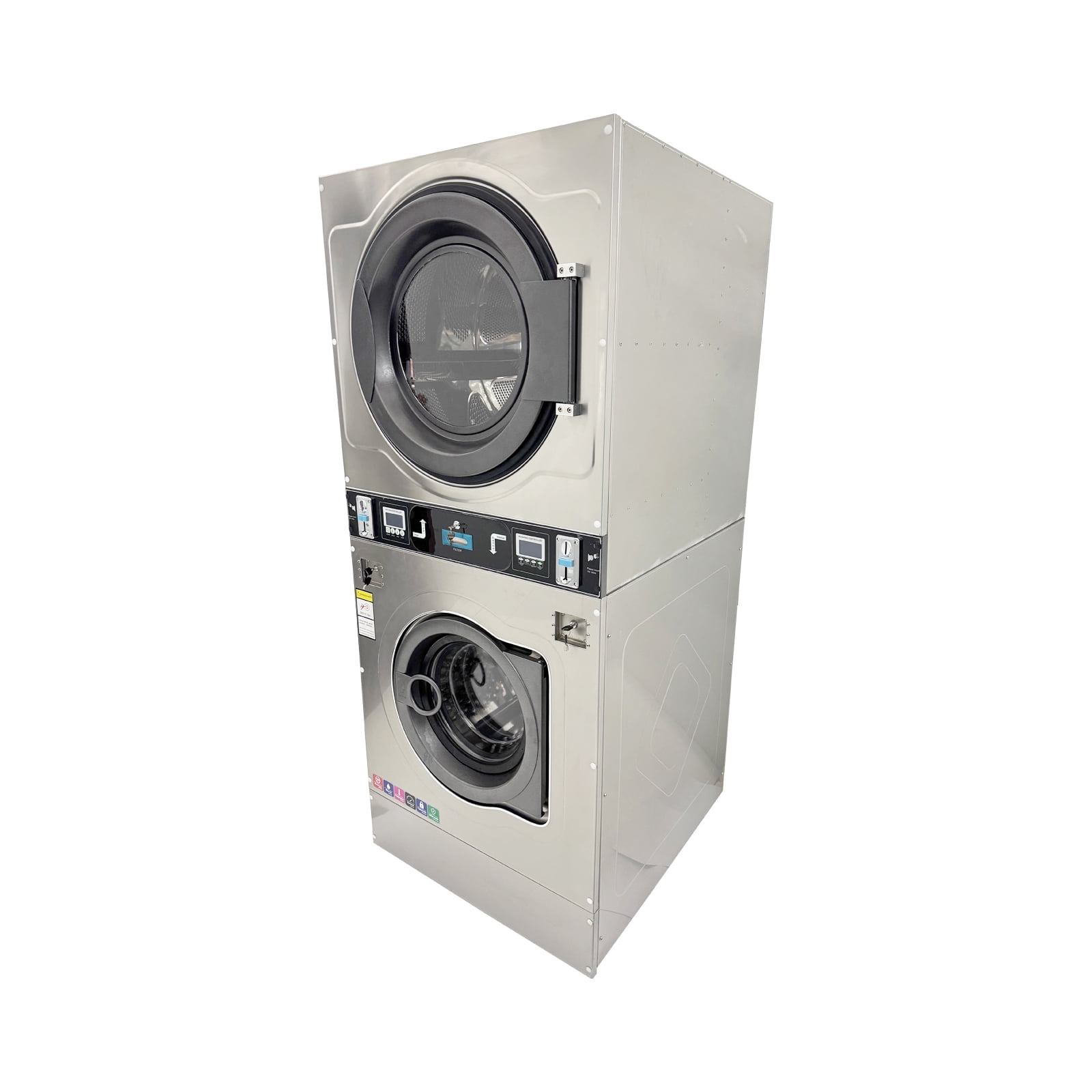 Commercial Coin Operated Washer Dryer Combo Stackable Double-layer 220V