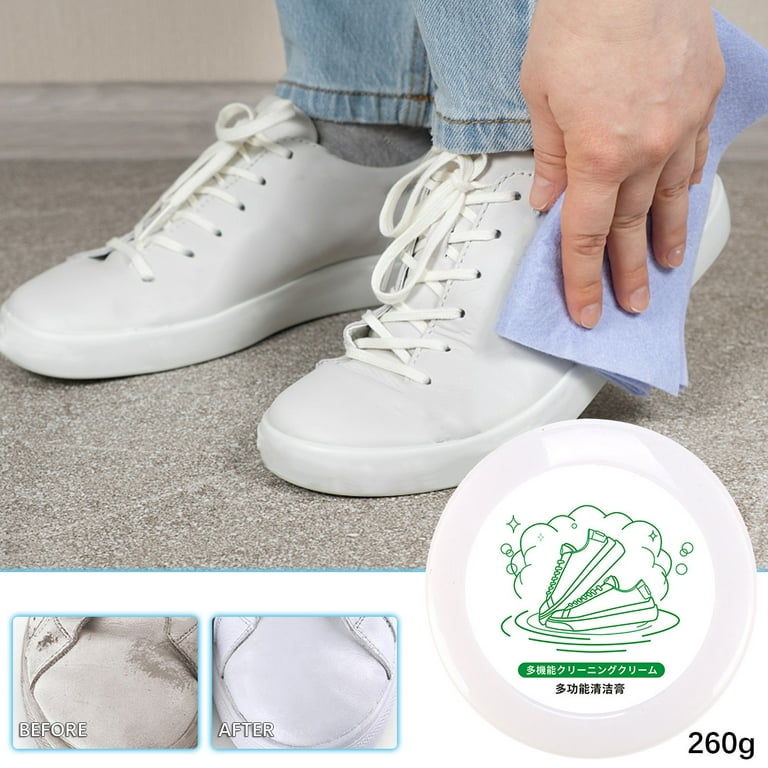 White Shoe Cleaning Cream Sneaker Leather Shoes Stain Cleaner Refresh Color  260g