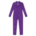 thumbnail image 6 of Doomiva Kids Girls Long Sleeve Full Body Gymnastic Leotard Ballet Dance Bodysuit Unitard Skating Jumpsuit Purple 6, 6 of 7