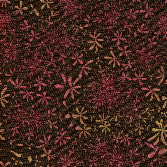 Ahgly Company Machine Washable Indoor Square Transitional Chocolate Brown Area Rugs, 4' Square
