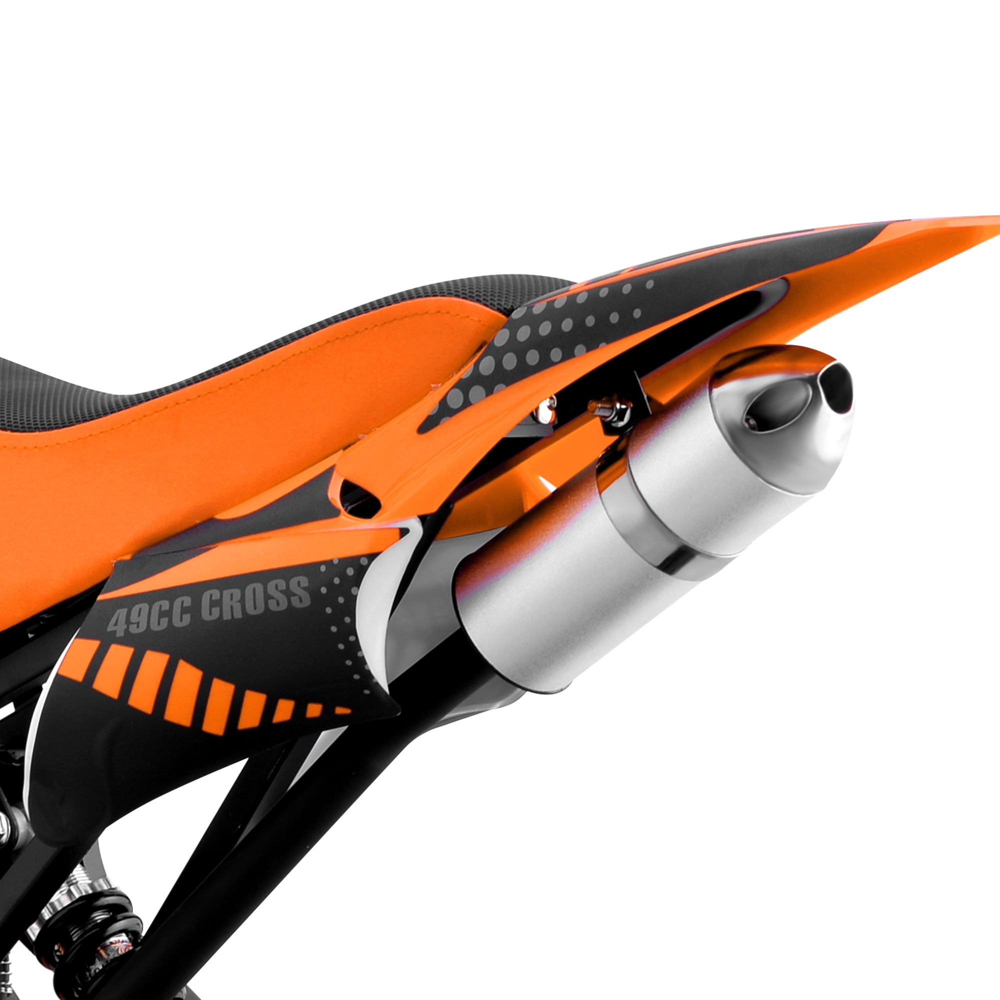 Ktoebyco 49cc Kids Dirt Bike for Ages Ages 7-13, Gasoline Powered 2-Stroke 1-Seater Mini Motorcycle, 1.5L Fuel Tank,Orange