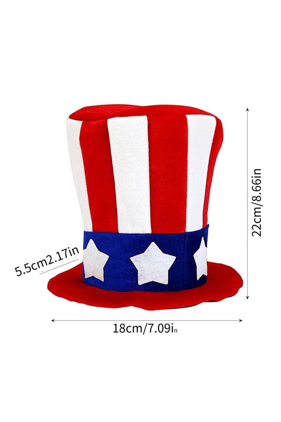 Momihoom Uncle Sam Style Top Hat for 4th of July Party and Costume