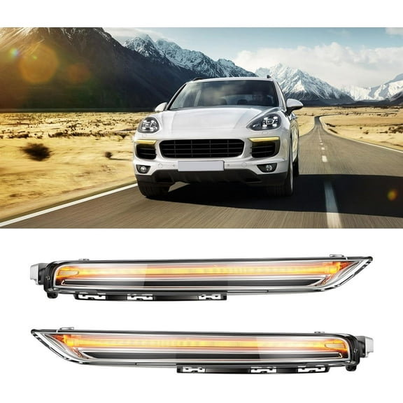BINB ROAD 2Pcs Daytime Running Lights LED DRL Lamp Light 95863118130 95863118230 Compatible with Porsche Cayenne 2015-2017,Left Right