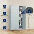 thumbnail image 5 of AUHUP Metal Locker for Employees with lock, Industrial Steel Storage Locker for School Gym Home Office Staff, Gray-18 Doors Metal Storage Cabinet, 5 of 10