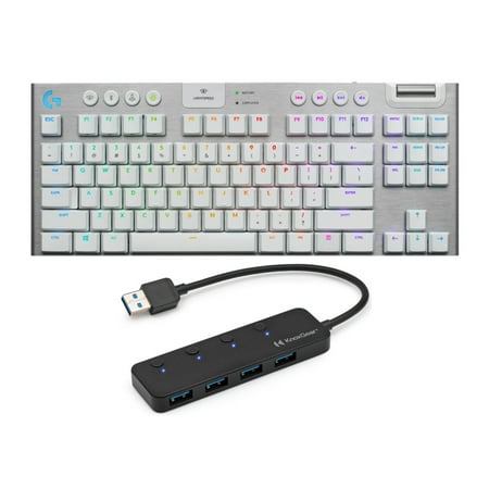 Logitech G915 TKL Tenkeyless Wireless RGB Mechanical Gaming Keyboard and USB Hub