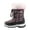 BLACK/PINK, variant on Toddler/Little Kid/Big Kids Mid Calf Knee High Winter Snow Boots NORDIC BLACK/PINK Size 10