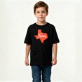thumbnail image 2 of Boys Graphic T-Shirt Texas State Map Patriotic Red Silhouette Kids Tees 100% Cotton Tops Ages 4-13Y, 2 of 4