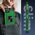 thumbnail image 4 of Sturdy 360 Rotatable Kickstand Back Case for iPhone 14, Luxury Ultra Slim Shockproof Armor Durable Heavy Duty Protective Hard Phone Case Cover for iPhone 14, Green, 4 of 7