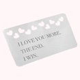 thumbnail image 1 of Je t'Aime Plus Portefeuille Carte Rectangulaire Gravée pour Anniversaire, 1 of 4
