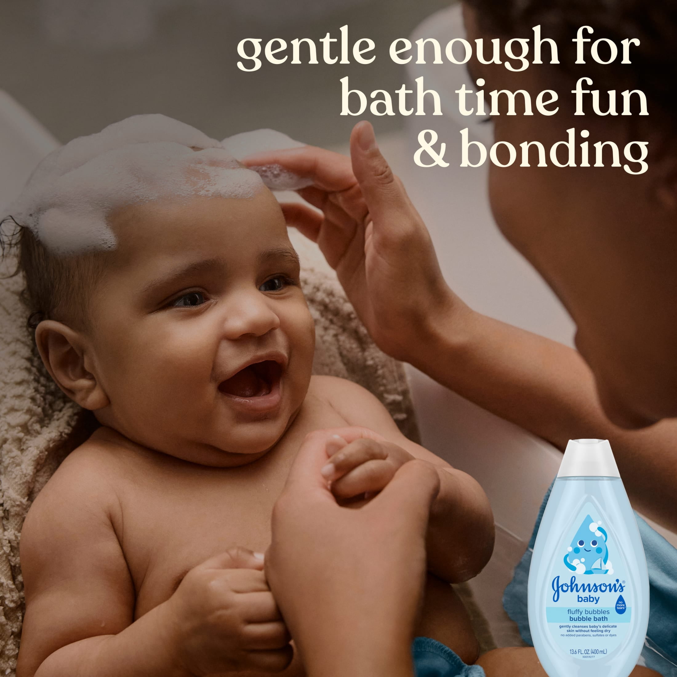 (2 pack) Johnson's Baby Fluffy Bubbles Bubble Bath, Hypoallergenic, 13.6 fl. oz