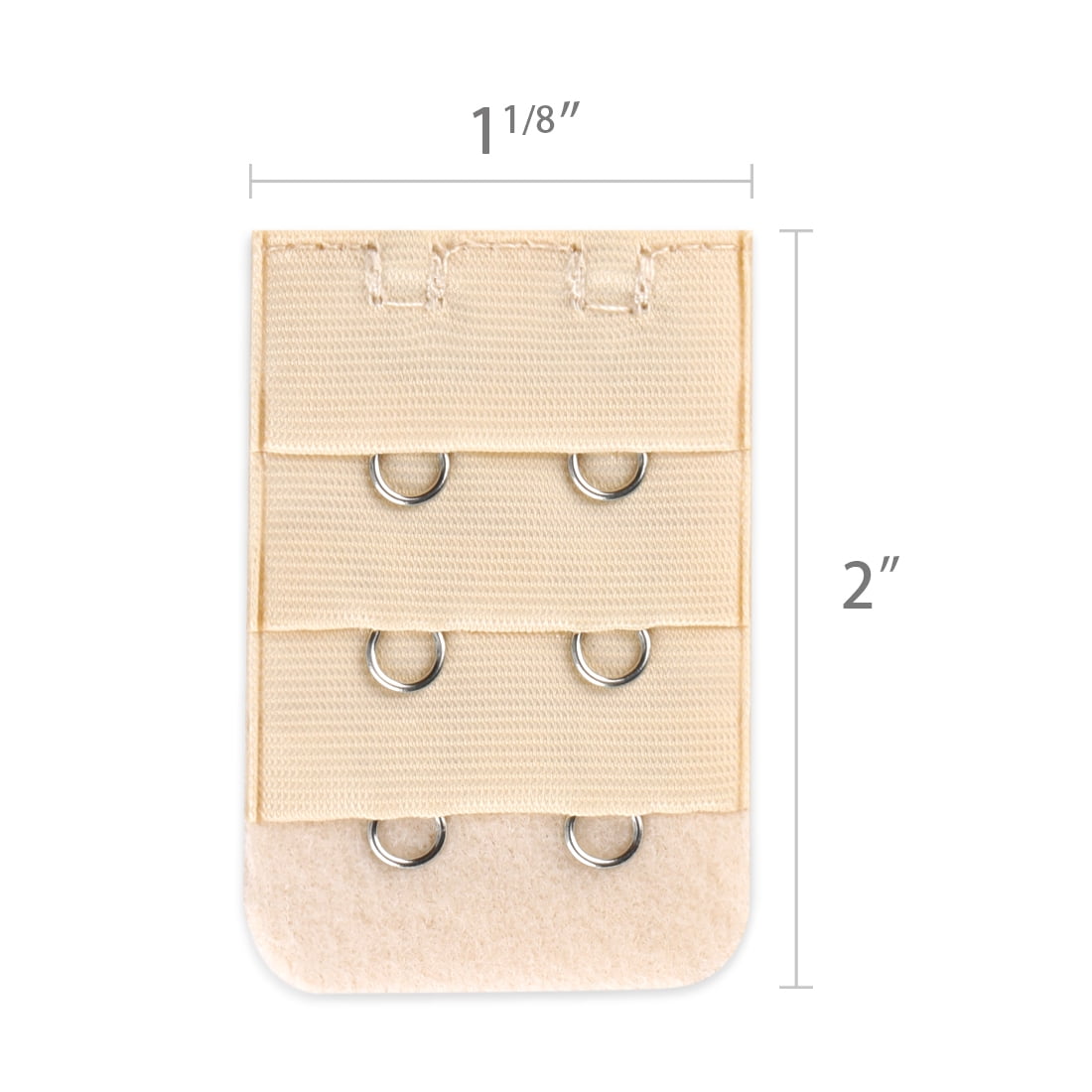 Unique Bargains 5Pcs Woman Lady 3 Rows 2 Hooks Bra Extension Strap Extender Assorted Color