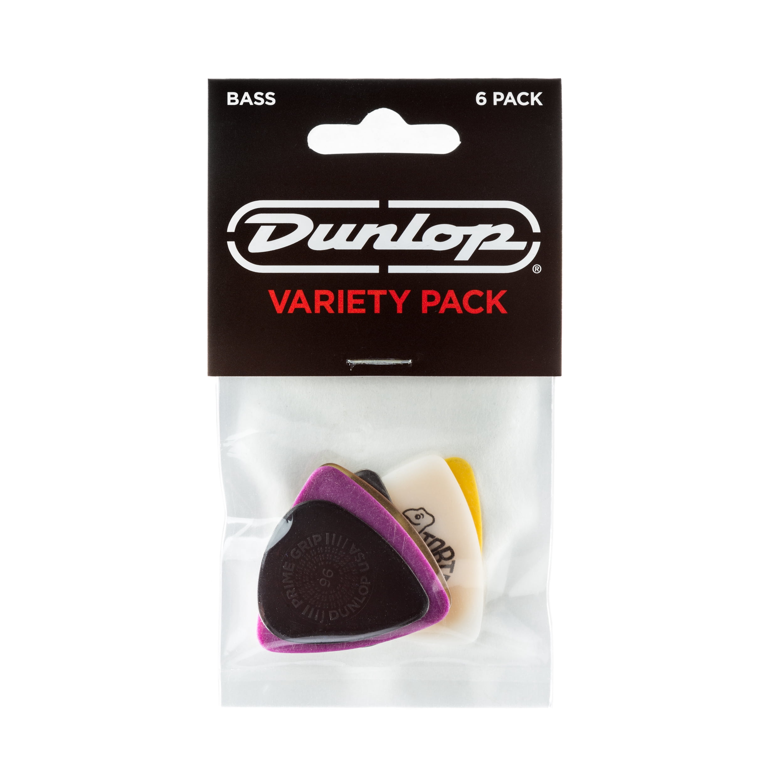 Dunlop Guitar Picks Bass Variety Pack 6 Different Picks (2 of each - 12 total)