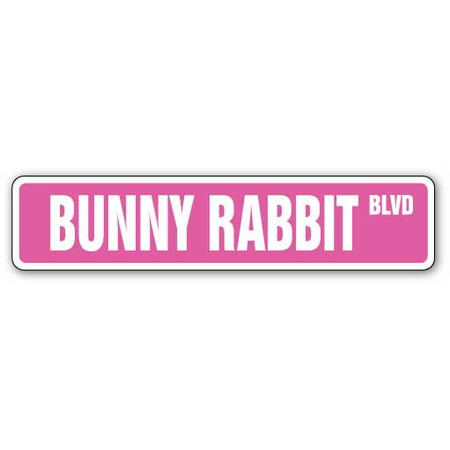 BUNNY RABBIT Street Sign easter white lover cage hare | Indoor/Outdoor |  24