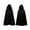 Black, variant on oqasdz Kids Hooded Cape Cloak Solid Color Satin Short with Neck Tie Closure Halloween Party Dress Up Performance Outfit Adorable Holiday