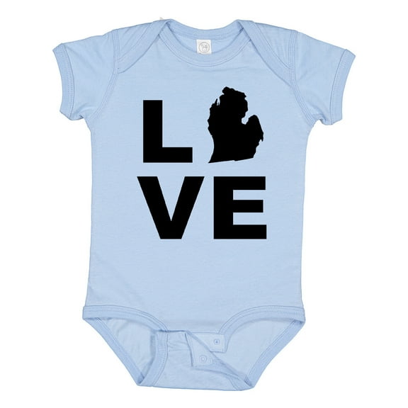 Inktastic Love Michigan Boys or Girls Baby Bodysuit