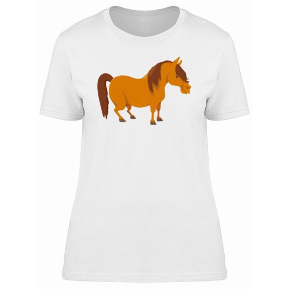 Cute Happy Pony Cartoon Tee Women's -Image by Shutterstock