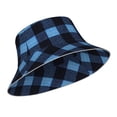 thumbnail image 2 of Fisherman Hat 22.8×5.9in Skin-Friendly Lightweight Breathable Folding Reflective Double Face For Daily Travel Business Camping Darkslateblue Buffalo Plaid Check Tartan Scotland_1, 2 of 8