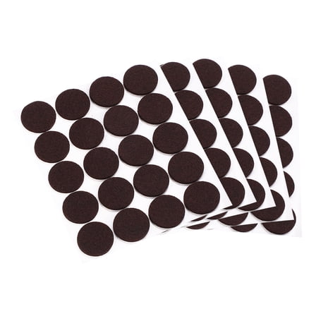 Uxcell 1" Self Adhesive Felt Furniture Pads, 100Pcs Round Felt Pads Hardwood Floor Protectors, Brown