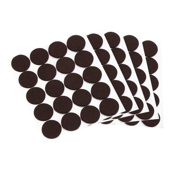 Uxcell 1" Self Adhesive Felt Furniture Pads, 100Pcs Round Felt Pads Hardwood Floor Protectors, Brown