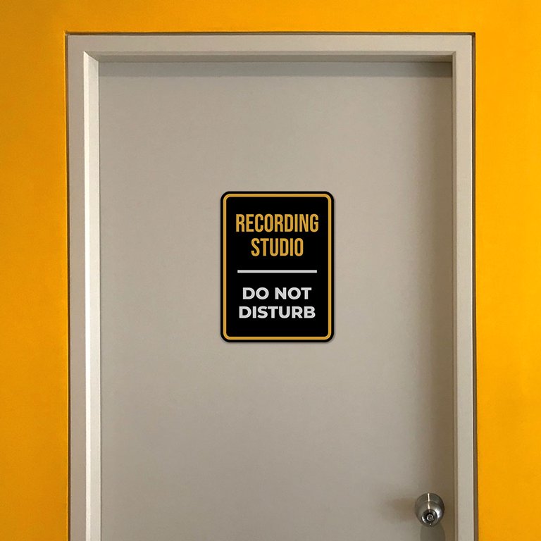 Portrait Round Plus Recording Studio Do Not Disturb Wall or Door
