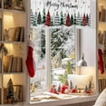 thumbnail image 3 of Merry Christmas Valances for Windows, 54 x 18in, Red Black Plaid Christmas Green Tree Snowflakes Rod Pocket Kitchen Valance Curtain Light Filtering Window Treatments for Living Room Bedroom, 1 Panel, 3 of 7