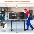 thumbnail image 3 of 60 in Adjustable Workbench with Drawer Storage Rubber Wood Top Work Table for Garage Heavy Duty Worktable with Removable Pegboard Power Outlet Hooks Tool Storage Bench for Warehouse Workshop, 3 of 6