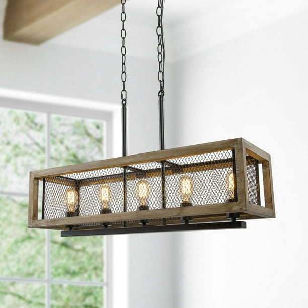 Lnc Modern Farmhouse Chandeliers Rectangle Dining Room Lighting Fixtures 5 Lights Com Lnc Modern Farmhouse Chandeliers, Modern Farmhouse Light Fixtures Dining Room