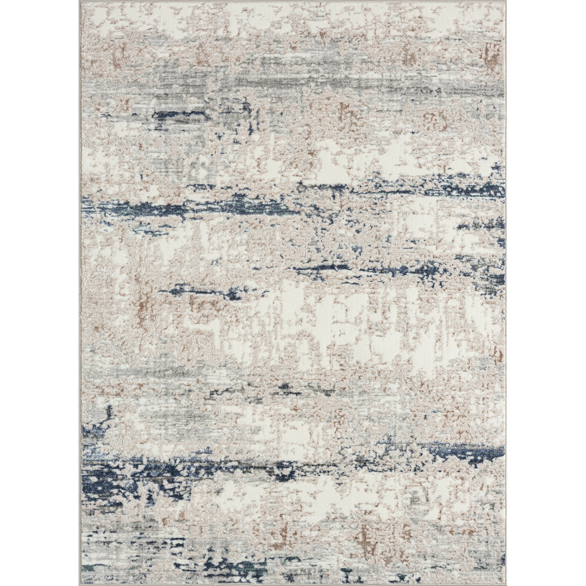 Harlow Hill Bethany 2'2" x 3' Gray/Blue Abstract Durable Indoor Area Rug
