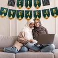 thumbnail image 5 of Jiibva Eid Mubarak Paper Banner Islamic Muslim Hanging Bunting Banner Ramadan Mubarak Party Hanging Garland for Fireplace Wall, 5 of 7