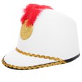 thumbnail image 3 of Gorra de disfraz de Cascanueces compacta, decoración de cosplay de Cascanueces, gorra de disfraz, decoración, sombrero de Cascanueces con diseño de pluma, accesorio de Cascanueces reemplazable, 3 of 7