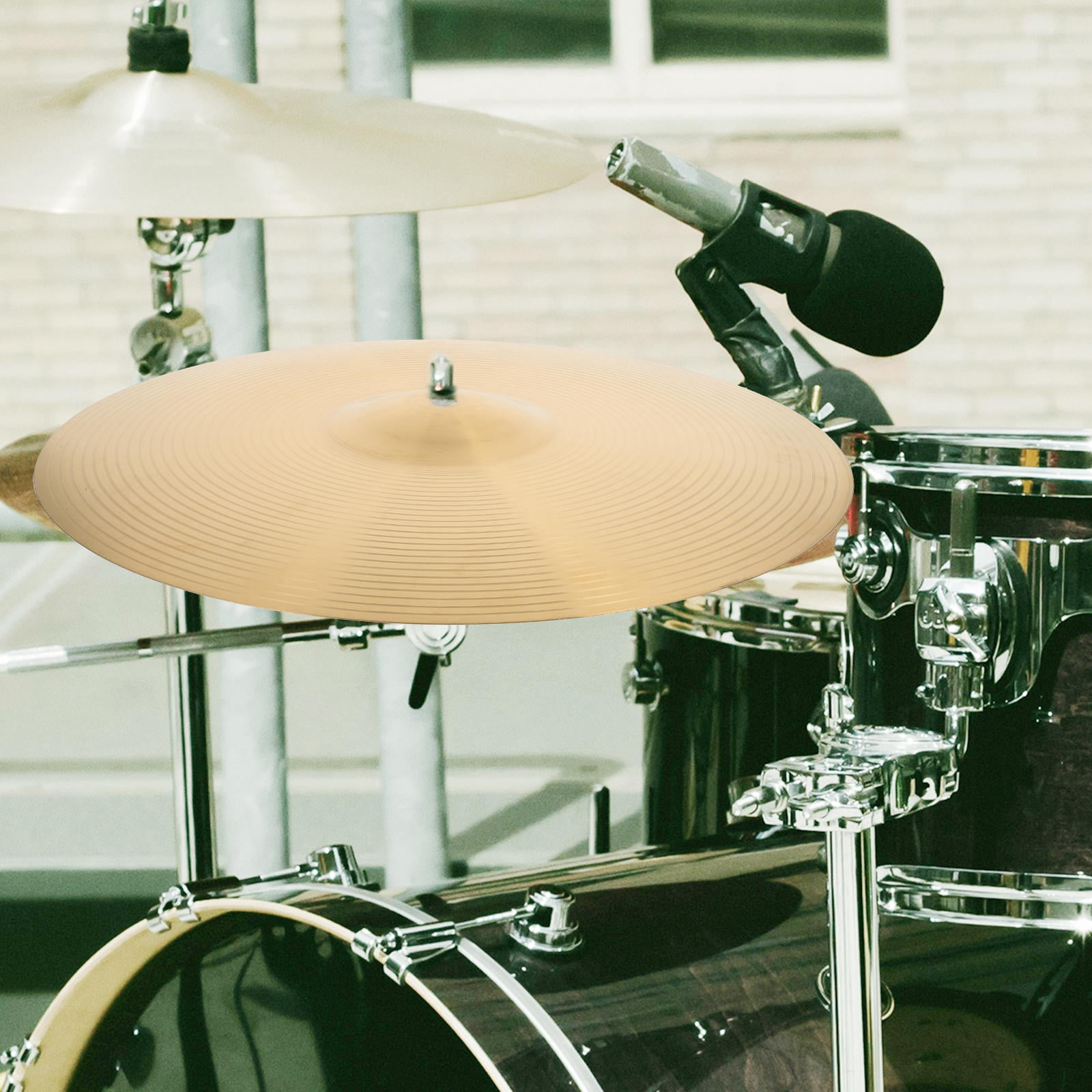 GOOHOCHY Low Volume Cymbal Drum Cymbals 39.80X39.80X2.00CM Golden