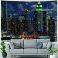 thumbnail image 4 of Orinice City Skyline Night Time Tapestry Wall Hanging Unique Style for Home Decor 40x30inch, 4 of 6