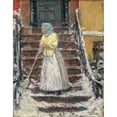 thumbnail image 3 of Hassam, Childe 15x18 Black Modern Framed Museum Art Print Titled - Sweeping Snow, 3 of 5