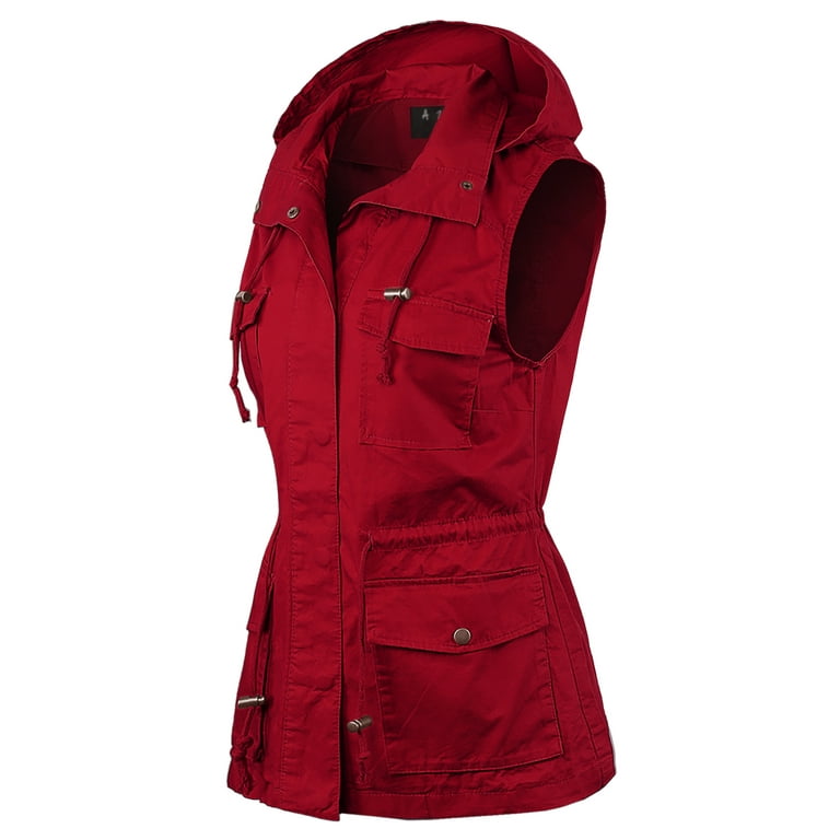 Red sleeveless sales hoodie walmart