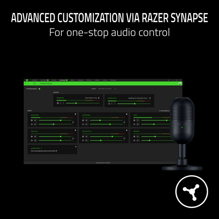 Free Shipping! Razer Seiren V3 Mini USB Microphone
