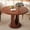 Walnut, variant on Laisnet 47" Round Dining Table for 4-6, Kitchen Table with Rounded Base for Dining Room Living Room, Black