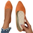 thumbnail image 4 of Commforr Chaussures de Marche pour Femmes, Chaussures à Enfiler pour Femmes, Chaussures Plates pour Femmes à Enfiler, Ballerines de Marche Confortables, Ballerines Mignonnes pour Dames, Escarpins, Petit Talon Compensé, Chaussures de Style « Dolly », Safran, 9, 4 of 5