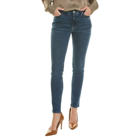 GOOD AMERICAN womens Good Legs Blue Low-Rise Skinny Jean, 24, Blue