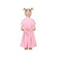 thumbnail image 4 of Girls Dress Lace Pearl V Neck Knit Texture Short Sleeve Princess 4 Years, 4 of 7
