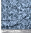 thumbnail image 1 of Soimoi Polyester Crepe Fabric Jellyfish Ocean Fabric Prints by Yard 52 Inch Wide, 1 of 3