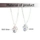 thumbnail image 3 of 1 collar de plata elegante con cadena de clavícula en forma de ratón, sencillo y moderno, con dije de circonitas a juego para mujer (plata), 3 of 6
